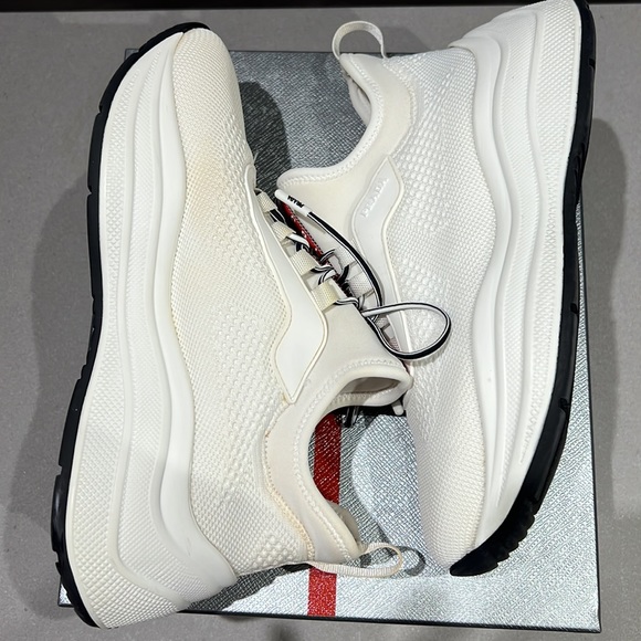 Prada Knit Lace Up Trainer Sneakers - Picture 4 of 7